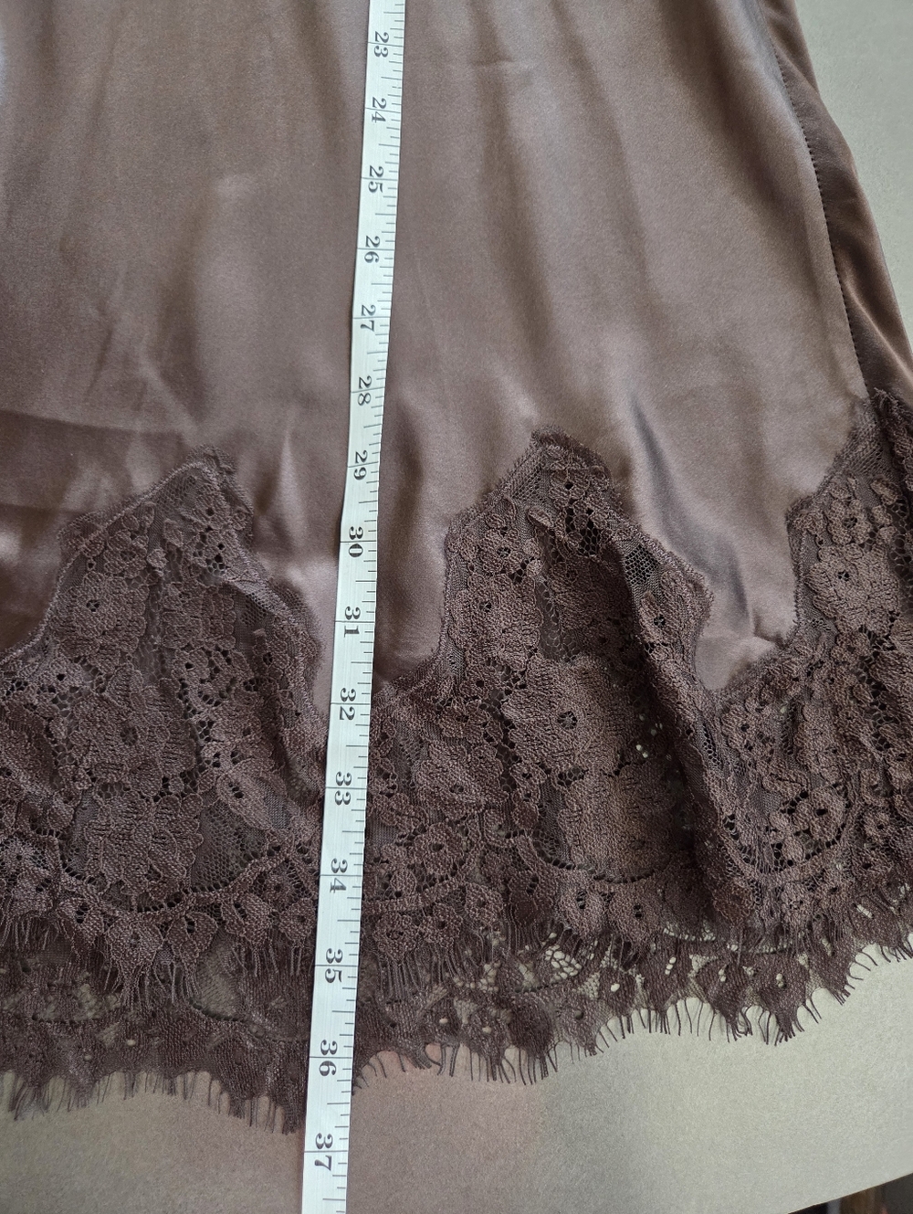Reformation Brown Carolina Silk Midi Skirt Size XL $218 NWT - Picture 7 of 9